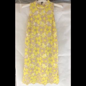 Laundry by Shelli Segal  YELLOW FLORAL DRESS